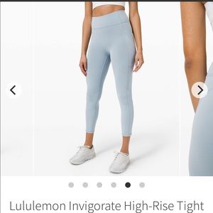 Lululemon invigorate high rise tight 25” chambray